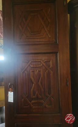 NEW Indonesia Mahogany Corner Cabinet w/Door