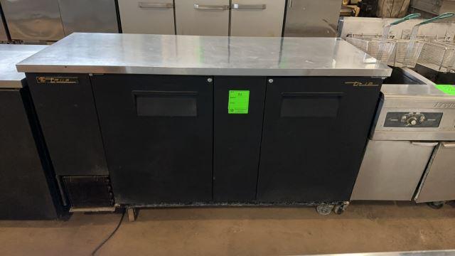 True TBB-3Black 2-Solid Door Back Bar Cooler 69"