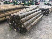 LOT OF (25) 7" X 8' WOODEN POSTS