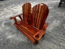 RED CEDAR BENCH GLIDER