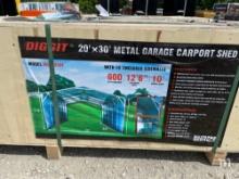 Diggit MSC2030F 20'x30' Metal Garage Carport Shed