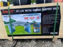 Diggit MSC2030F 20'x30' Metal Garage Carport Shed