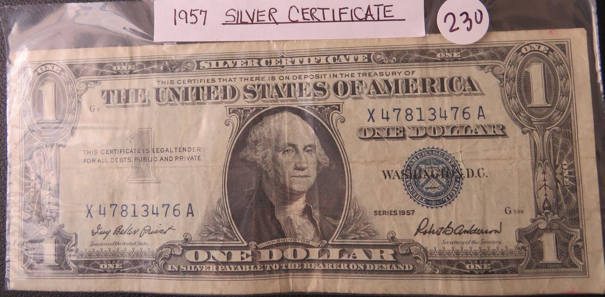 1957- 1$ Silver Certificate