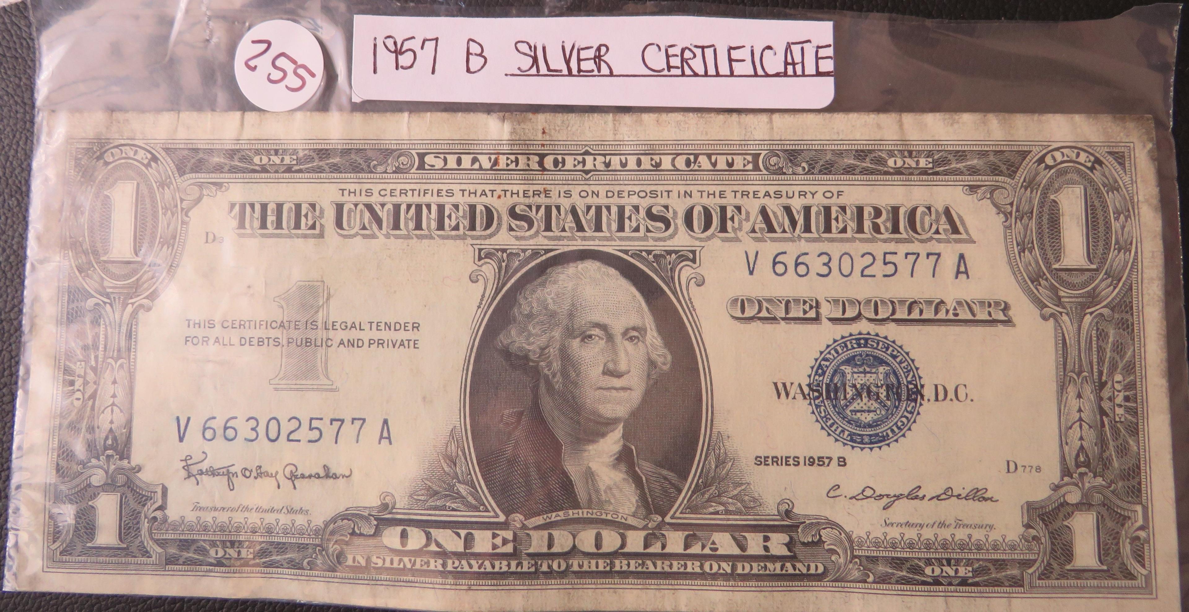 1957-B 1$ Silver Certificate