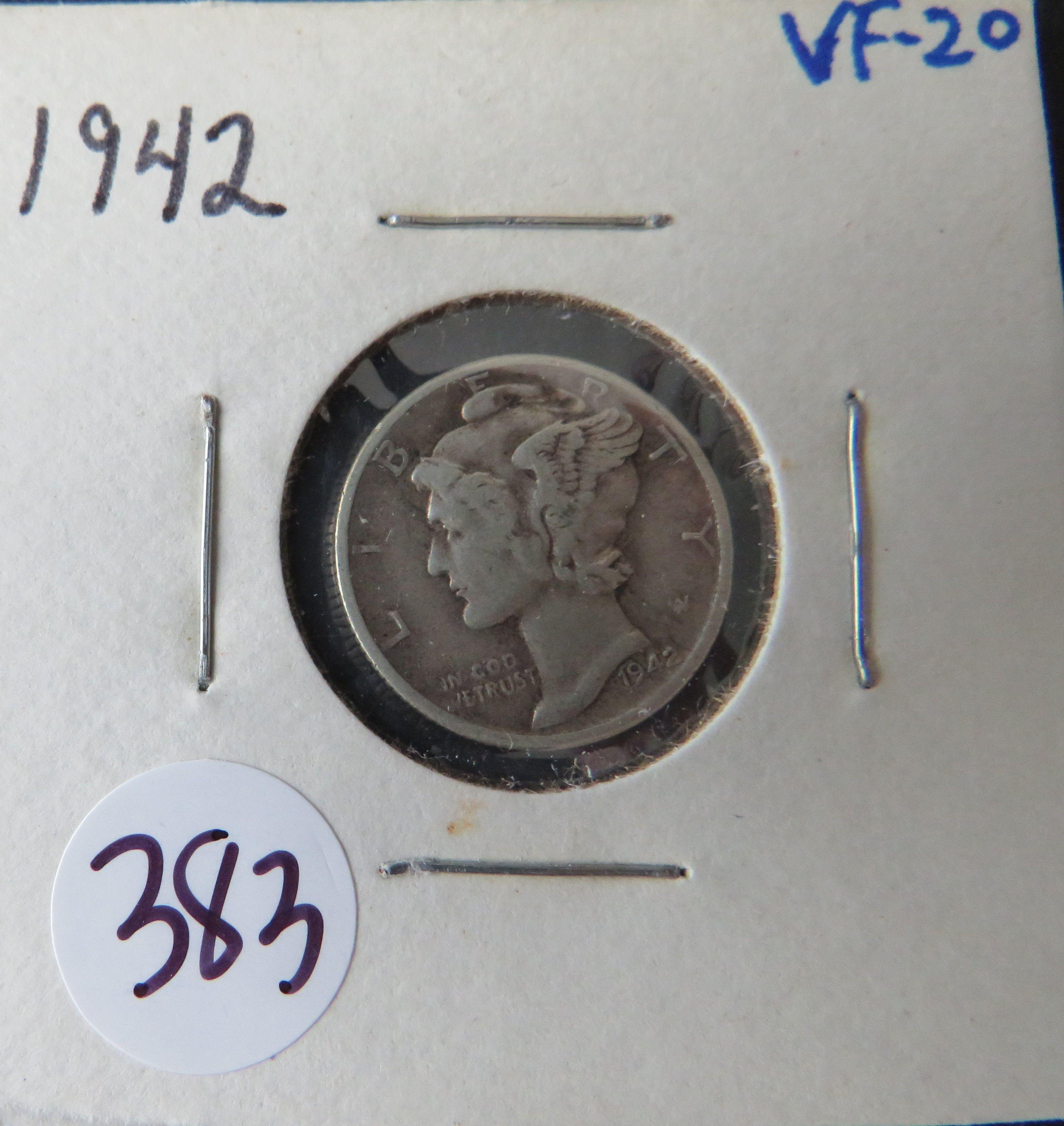 1942- Mercury Dime