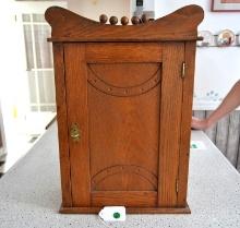 Wood curio cabinet