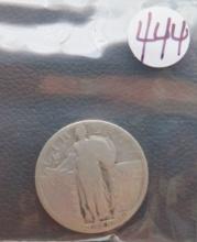 1925- Walking Liberty Quarter