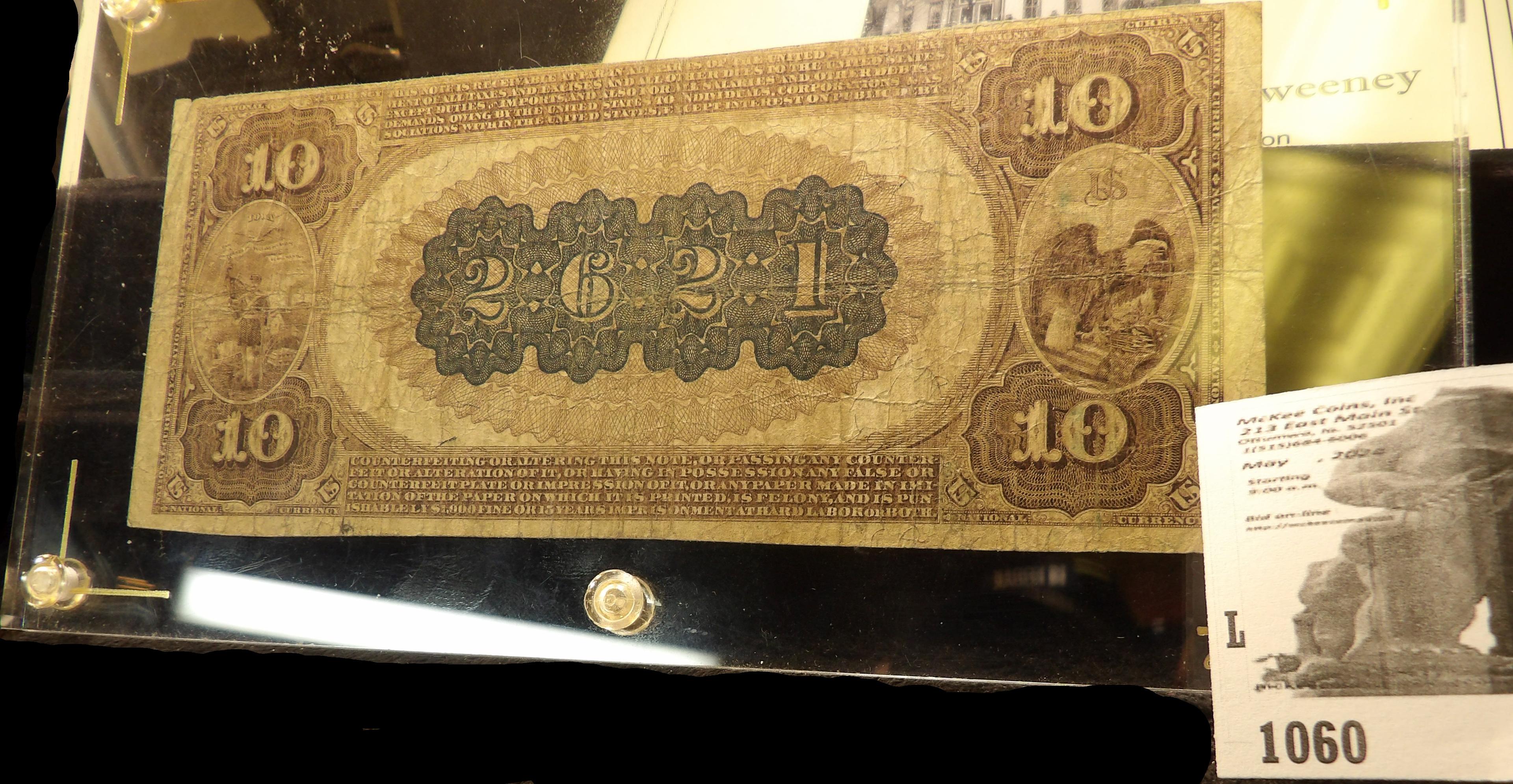 Series 1882 $10 Brown Back National Currency The Ottumwa National Bank State of Iowa, Second Charter