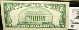 Series 1934A $5 Federal Reserve Note.