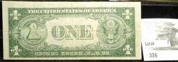 Series 1935A $1 Silver Certificate Experimental Red "S" Note.