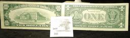 Series 1957A $1 U.S. Silver Certificate & Series 1950B $10 Federal Reserve Note, both very attractiv