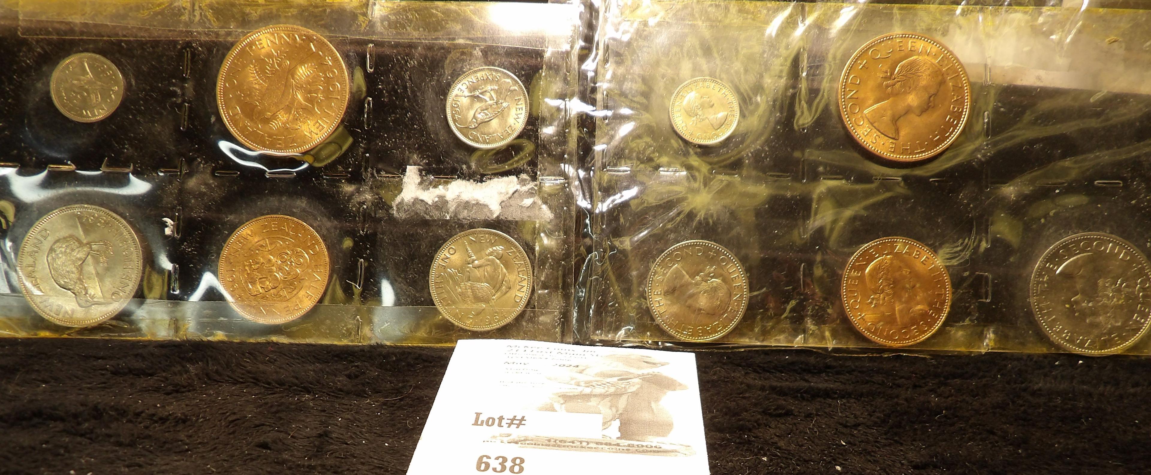 (2) Partial 1964 New Zealand Coin Sets BU.