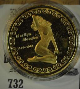 Marilyn Monroe Nude on black background Medal, Encapsulated.