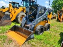 2021 JOHN DEERE 318G SOLID TIRE SKID STEER