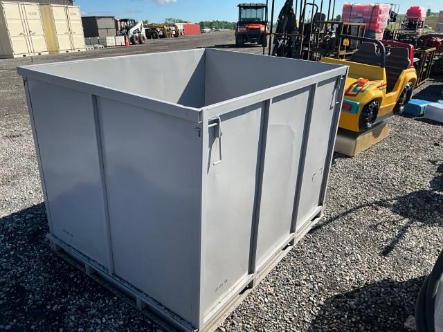 4Ft x 5 Ft Steel Bin W / Folding Sides