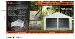 TMG MS2119 Metal Shed Double Garage