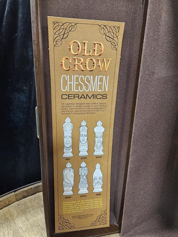 Old Crow Chess Light Bishop/Knight/Castle Decanter