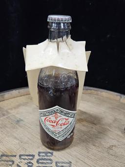 1976 Coca-Cola 75th Anniversary Bottle + Coaster +