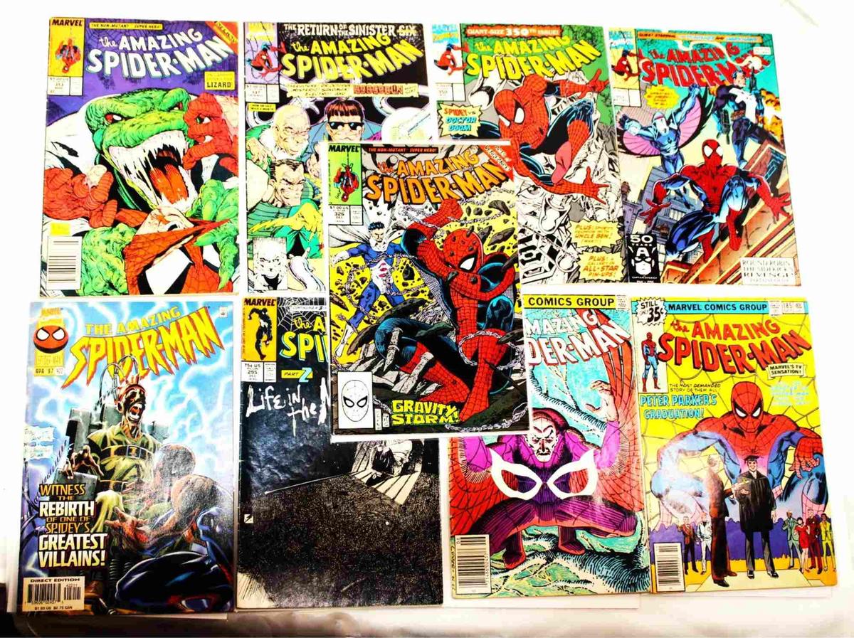 NINE SPIDER-MAN COMIC BOOKS