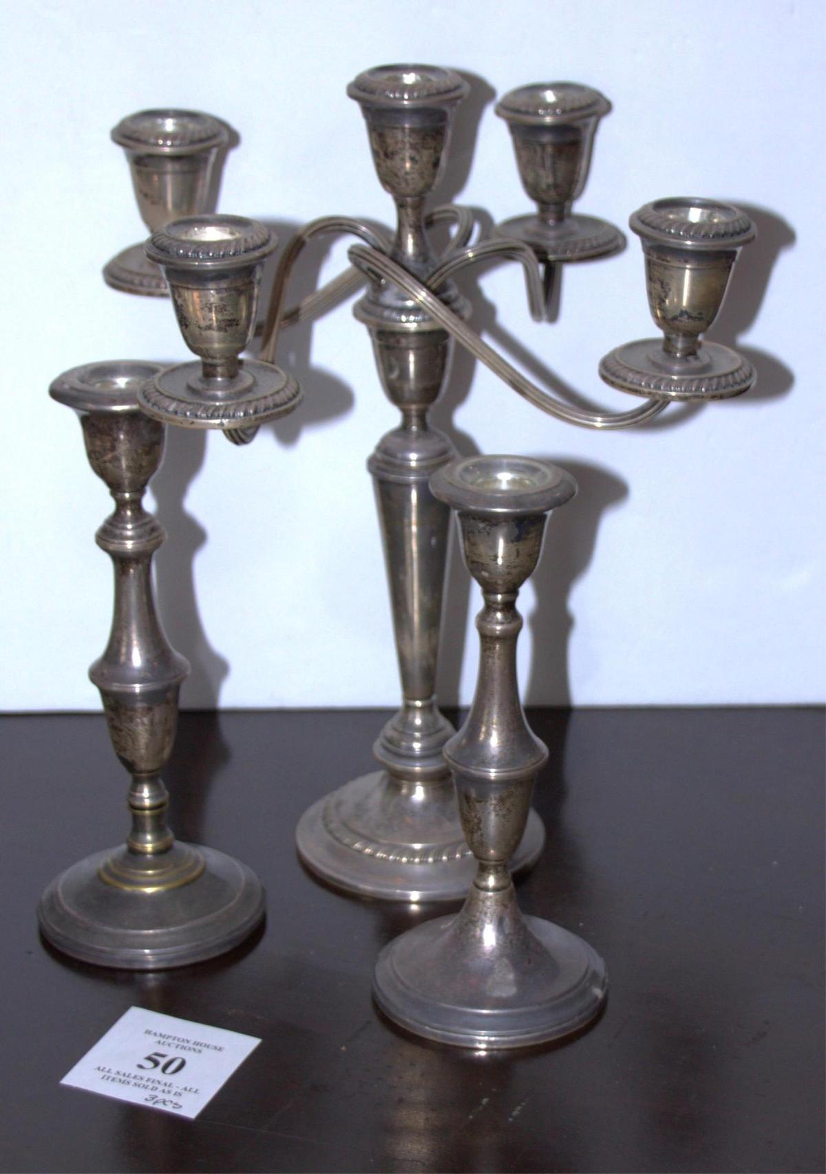 STERLING SILVER CANDLESTICKS