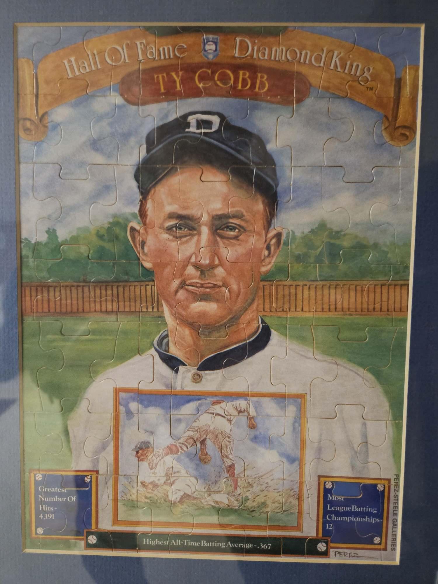 DONRUSS TY COBB FRAMED PUZZLE