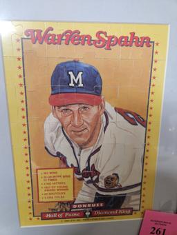 DONRUSS WARREN SPAHN FRAMED PUZZLE