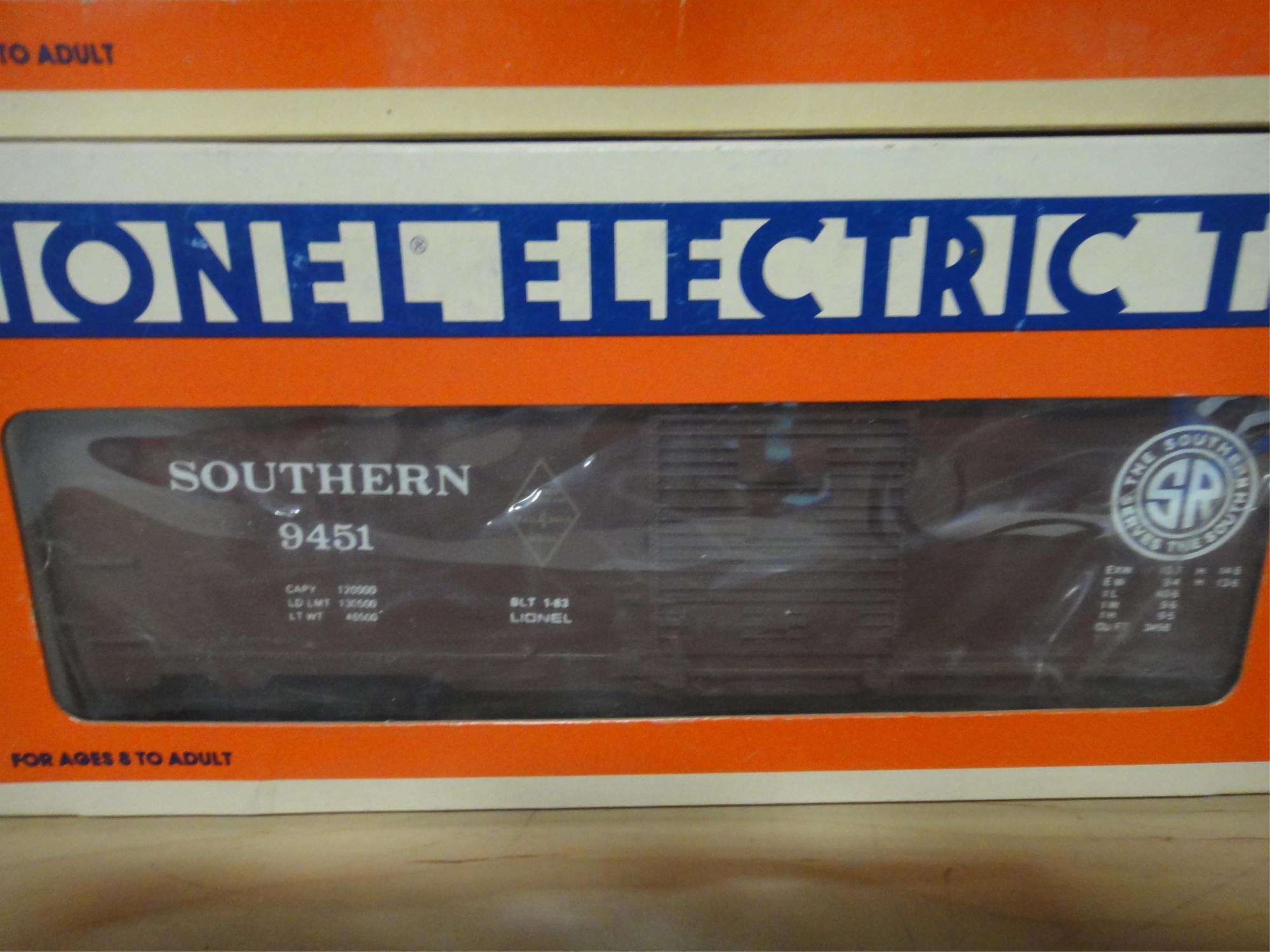 5 LIONEL FAMOUS AMERICAN RAILROAD SERIES CARS