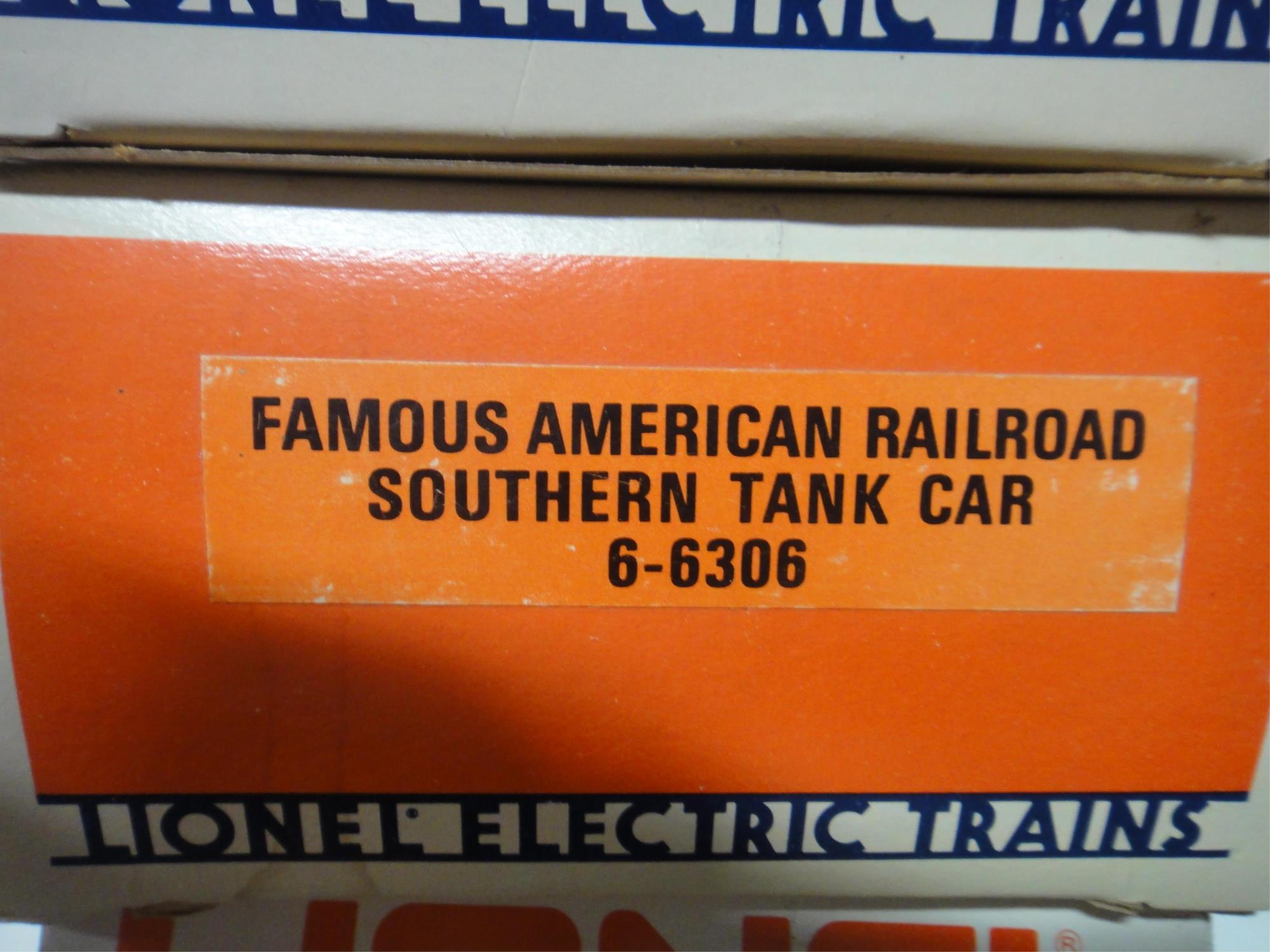 5 LIONEL FAMOUS AMERICAN RAILROAD SERIES CARS