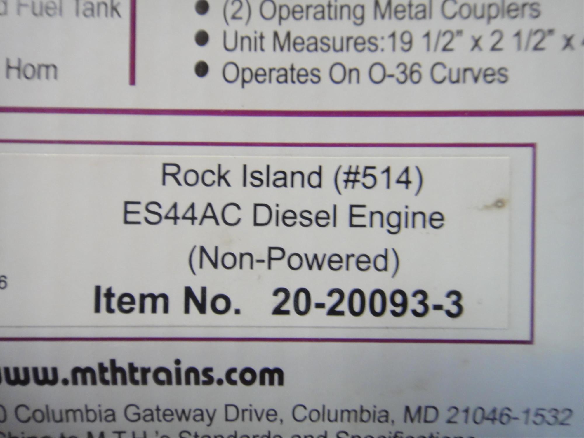 MTH ROCK ISLAND ES33AC DIESEL  NON POWERED