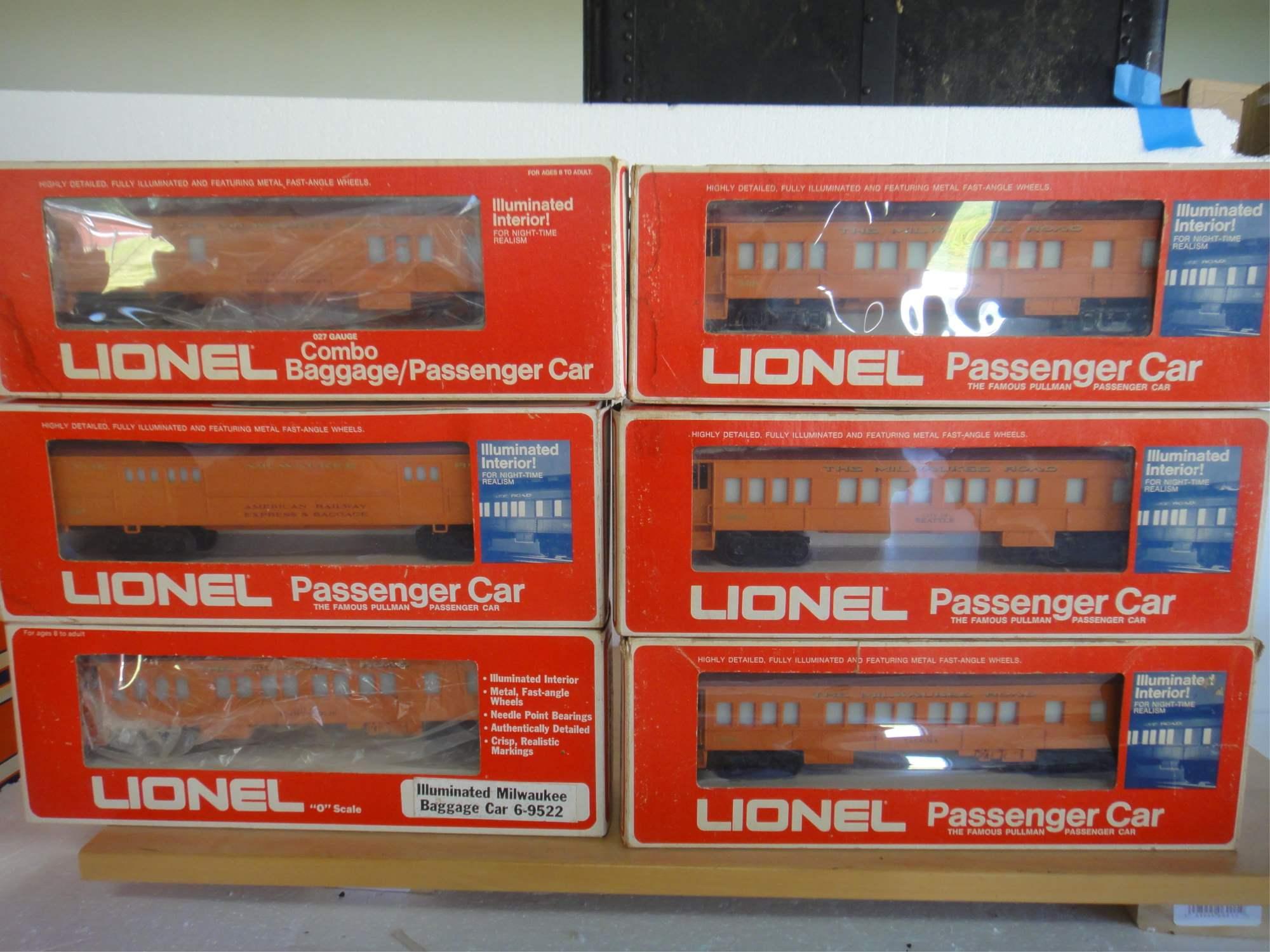 6 LIONEL MILWAUKEE ROAD PASSENGER CARS