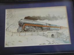 FRAMED  N&W TRAIN PICTURE