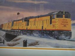 FRAMED  UP  TRAIN PICTURE