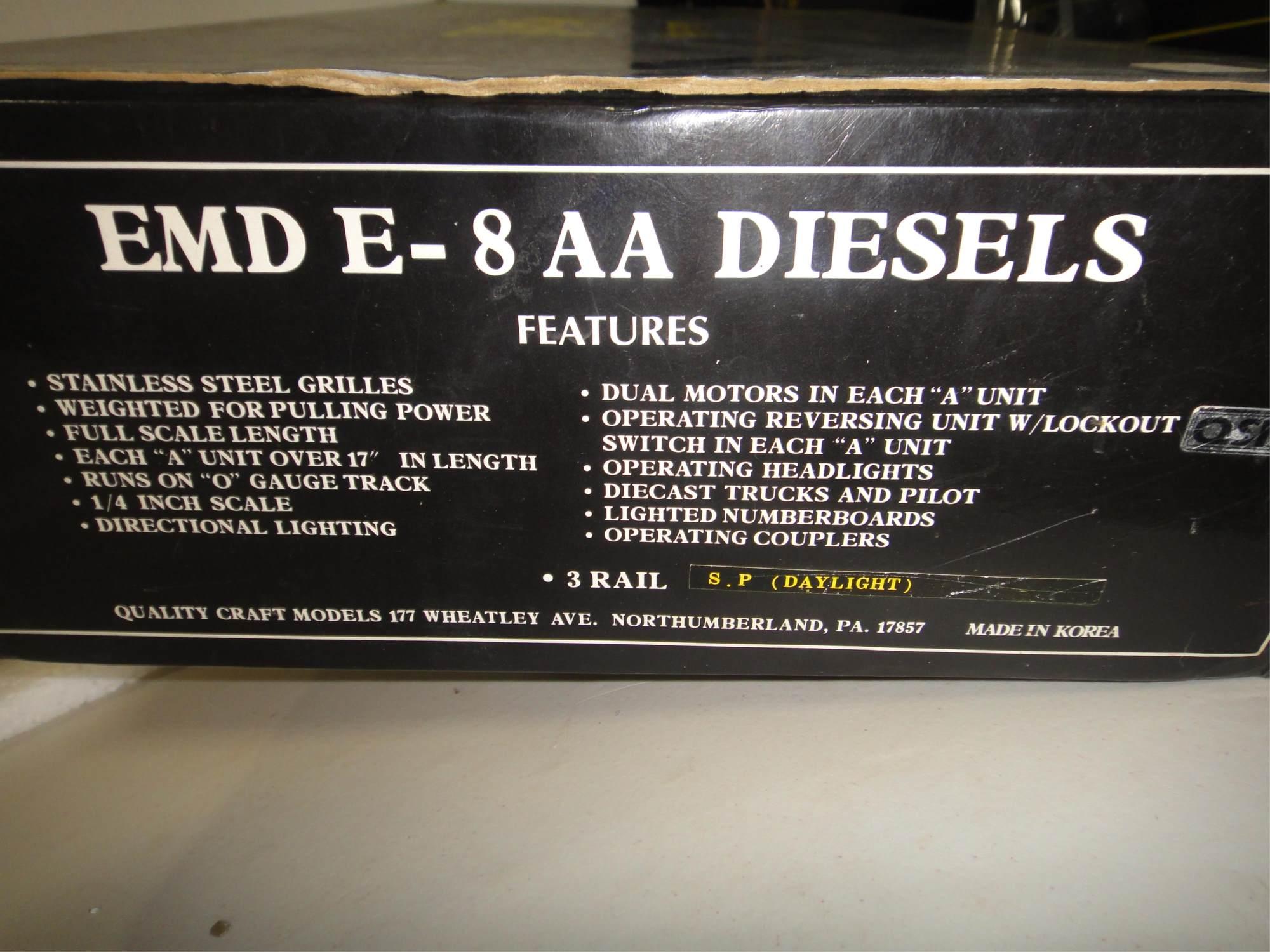 WEAVER GOLD EDITION EMD E-8 AA DIESELS  3 RAIL O G