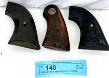 GROUP OF 3 VINTAGE COLT PISTOL GRIPS