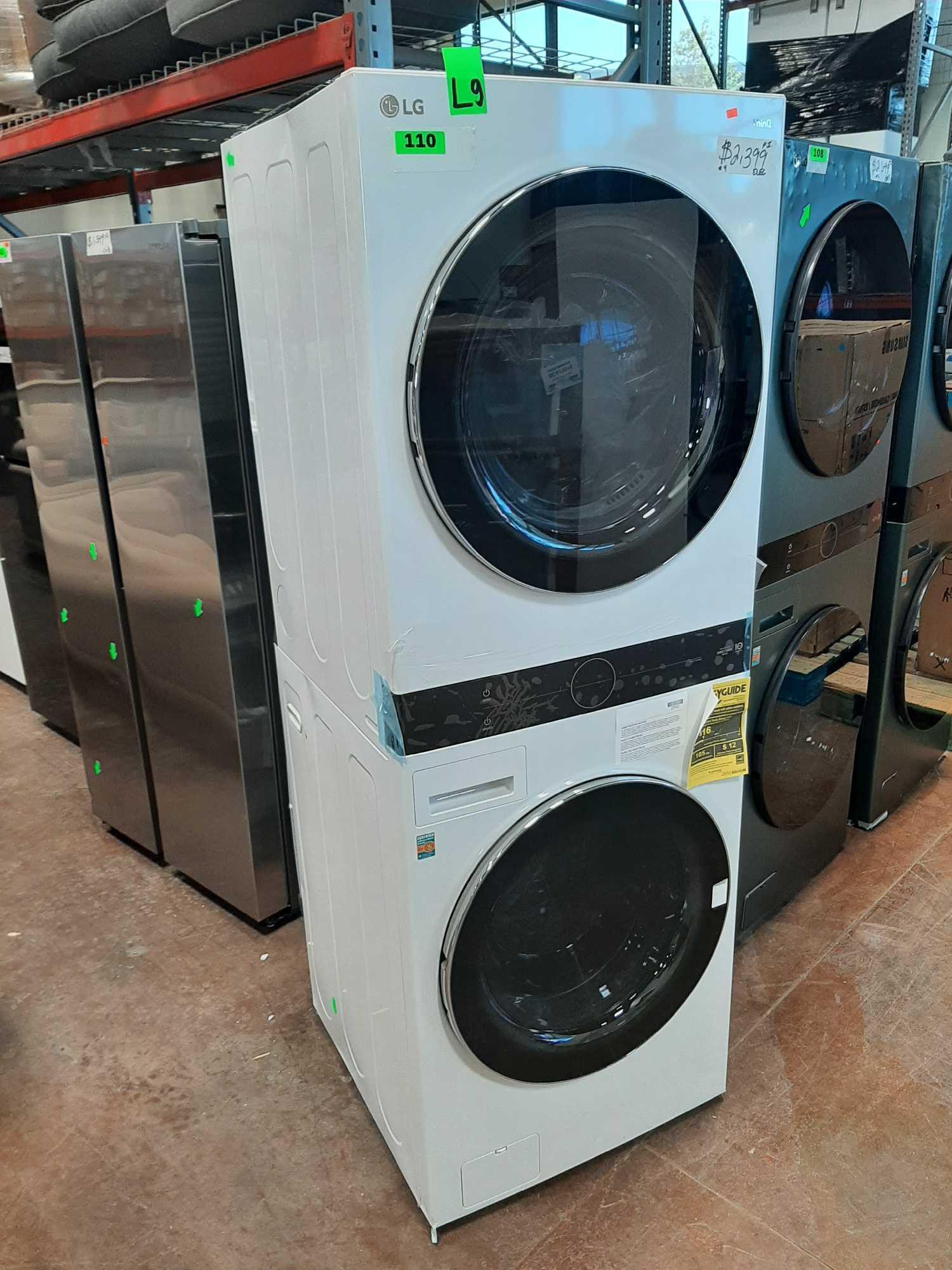 LG 4.5 Cu.Ft. HE Smart Front Load Washer and 7.4 Cu. Ft. Electric Dryer Tower*PREVIOUSLY INSTALLED*