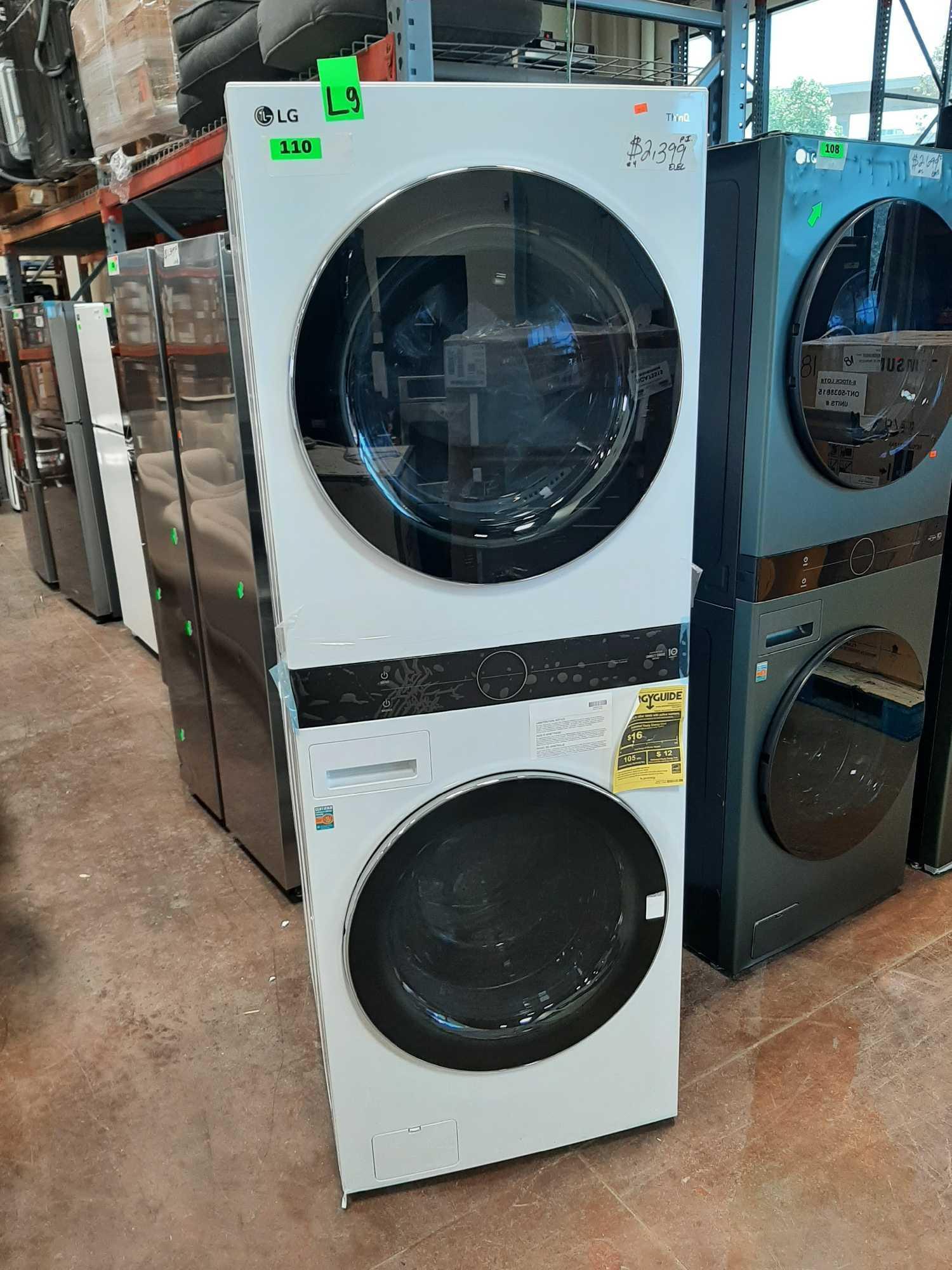 LG 4.5 Cu.Ft. HE Smart Front Load Washer and 7.4 Cu. Ft. Electric Dryer Tower*PREVIOUSLY INSTALLED*