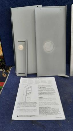 Box Lot of Tankless Water Heater Items & Metal Recessed Dryer Vent Box