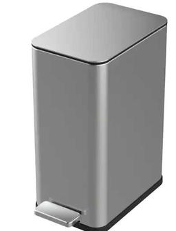 StyleWell 2.6 Gal. Stainless Steel Slim Step-On Trash Can