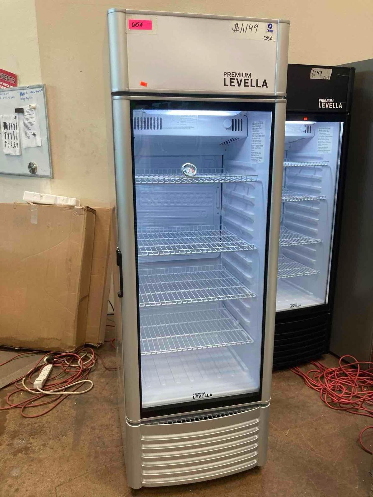 Premium Levella 9 cu. ft. 1 Door Glass Door Beverage Cooler*COLD*PREVIOUSLY INSTALLED*MISSING*