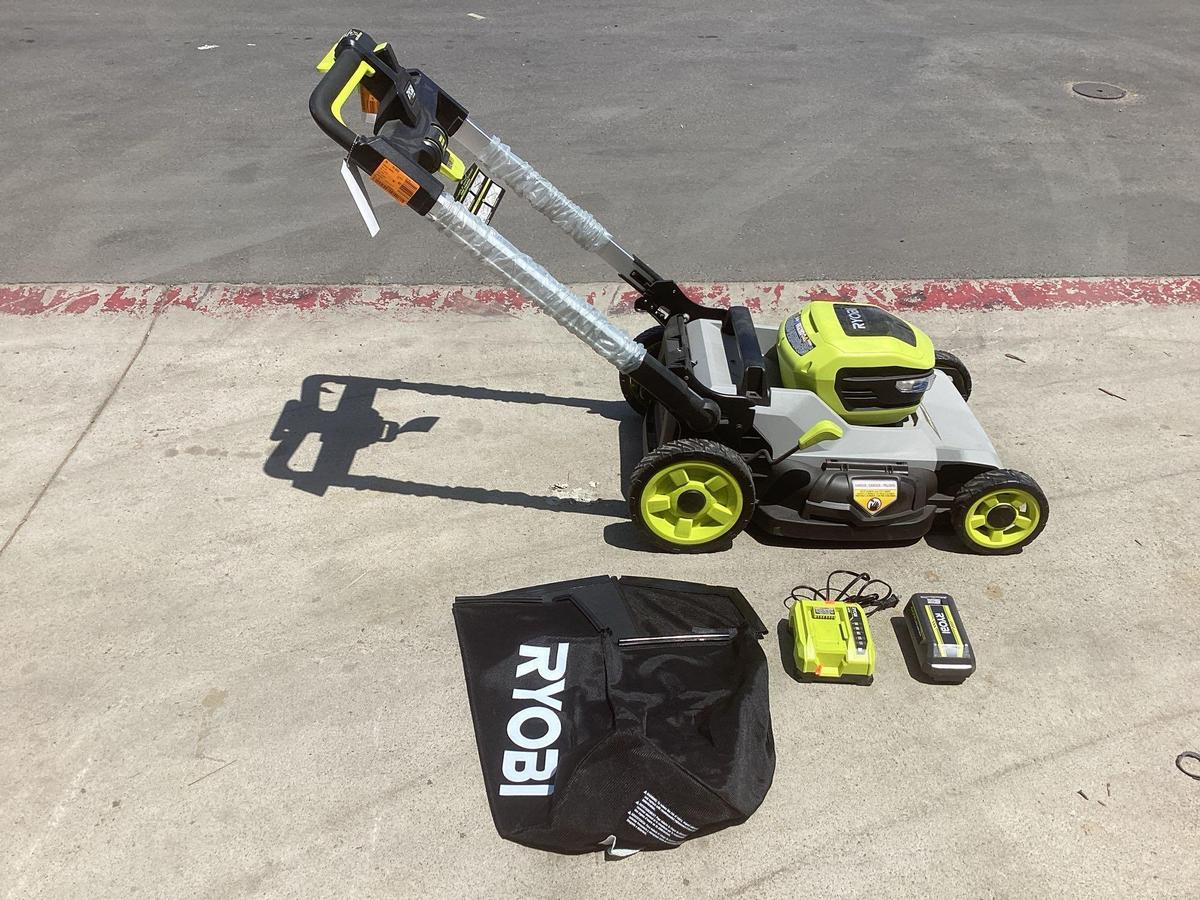 Ryobi 40V HP Brushless 21 in. Cordless Batter Self-Propelled Mower*TURNS ON*1 BATTERY 1 CHARGER*