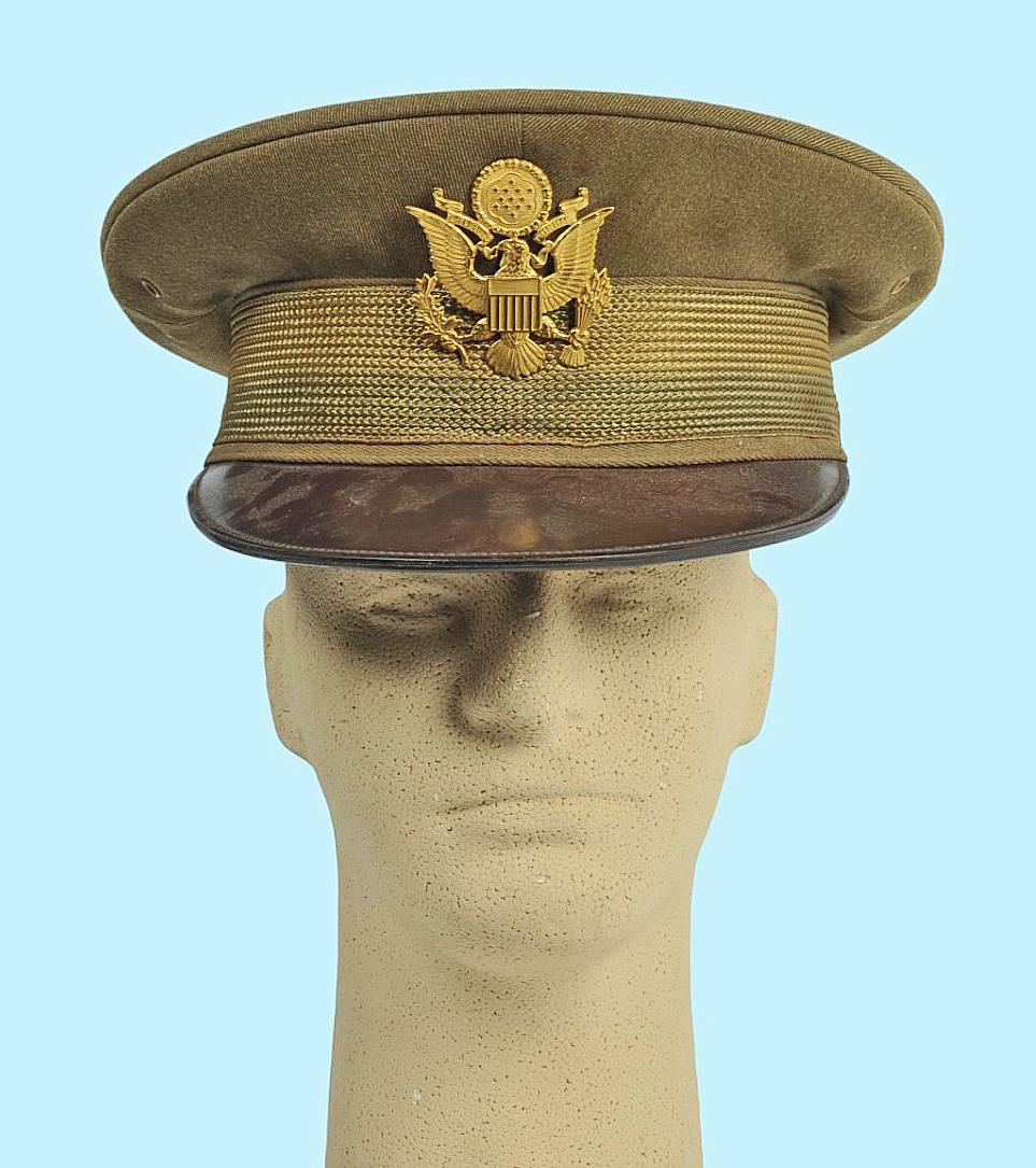 US Army WWI-WWII era Officers Dress Visor Hat (A)