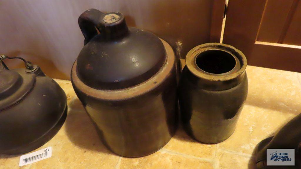 Unmarked jug and crock