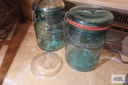 Ball glass top canning jars