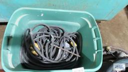 Heavy duty extension cord with green tote