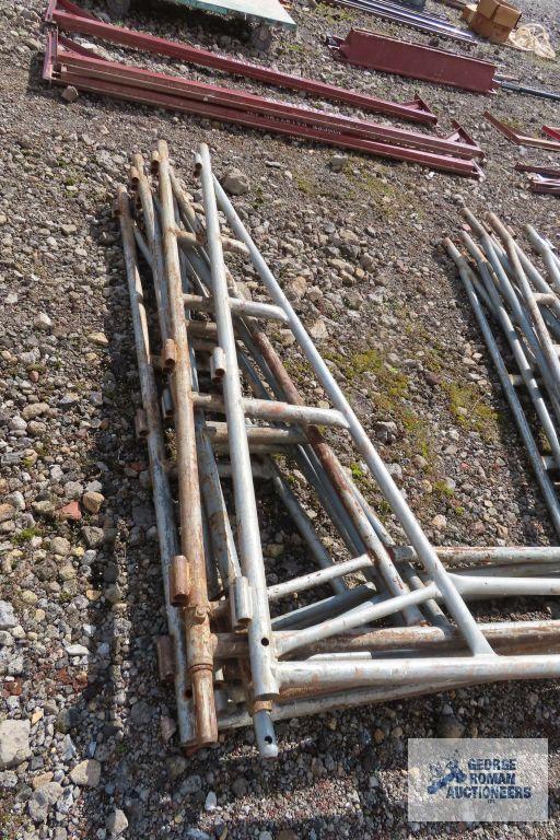 Lot of gray scaffolding pieces