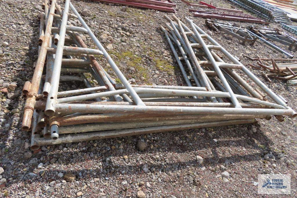 Lot of gray scaffolding pieces