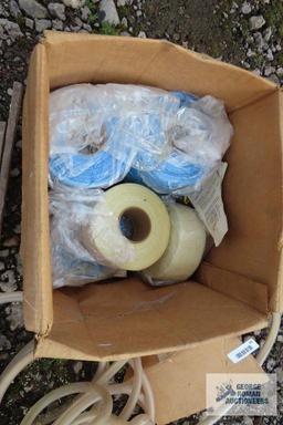 Lot of drywall tape, hose and etc
