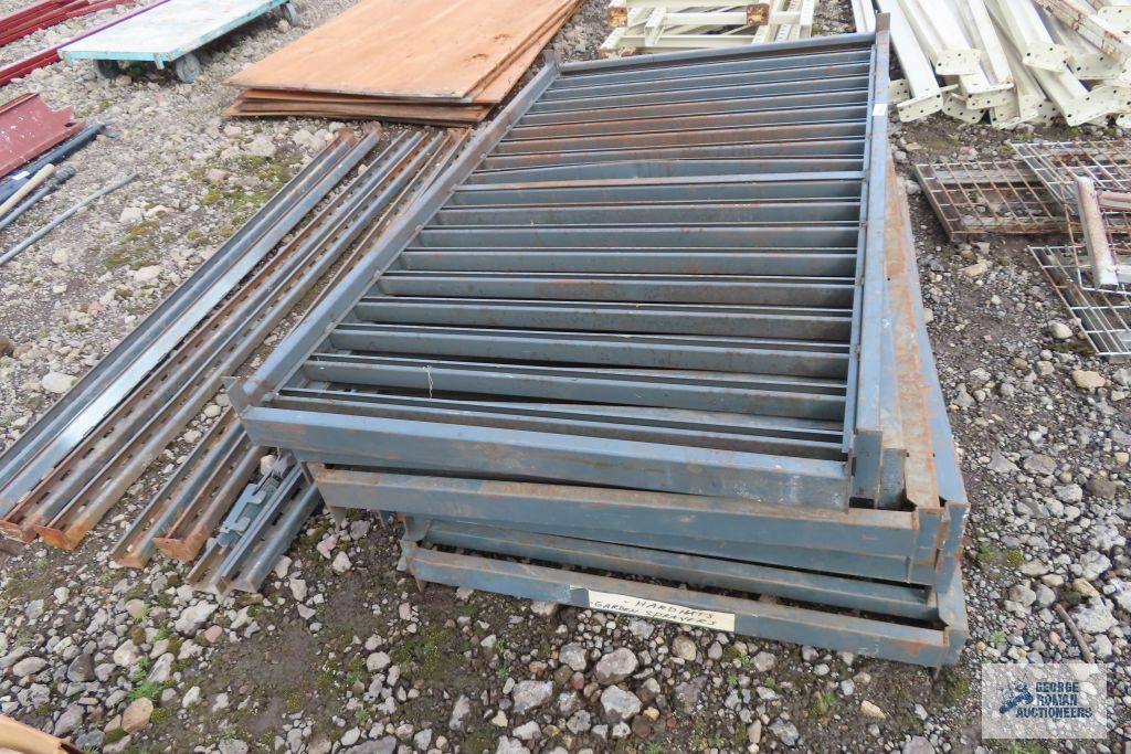 Lot of assorted pallet shelving pieces