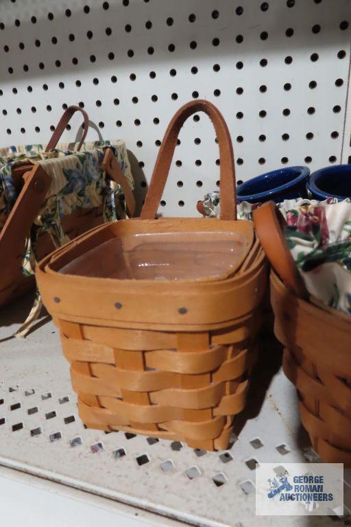 Longaberger assorted small baskets and star pottery