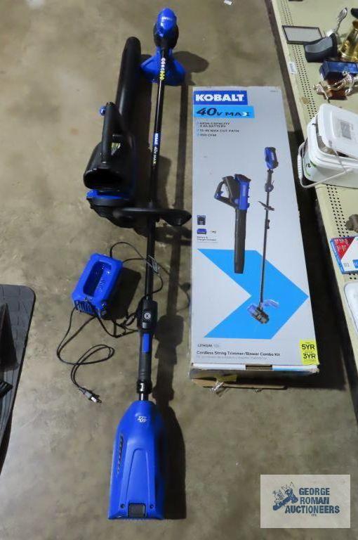 Kobalt 40 V, cordless string, trimmer/blower, combo kit.